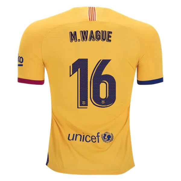 Camiseta Barcelona NO.16 Wague 1ª 2019-2020 Azul Rojo